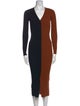 Staud Colorblock Pattern Long Dress
