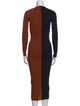 Staud Colorblock Pattern Long Dress