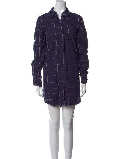 Staud Plaid Print Mini Dress