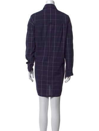 Staud Plaid Print Mini Dress