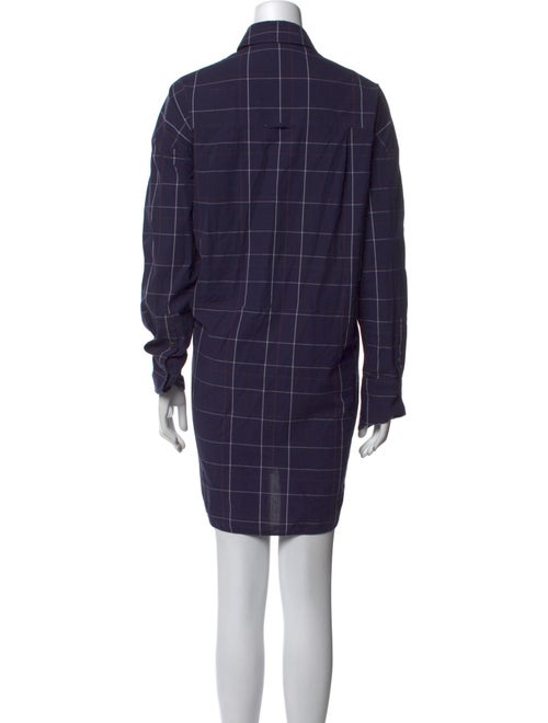 Staud Plaid Print Mini Dress