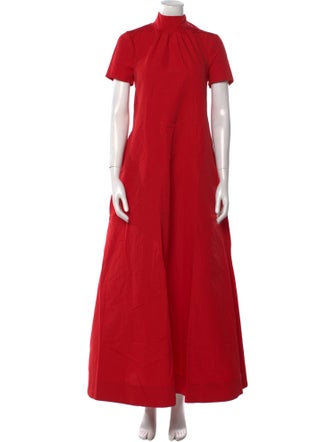 Staud Mock Neck Long Dress