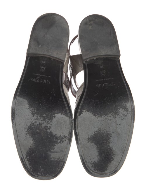 Staud Embossed Leather Slingback Sandals