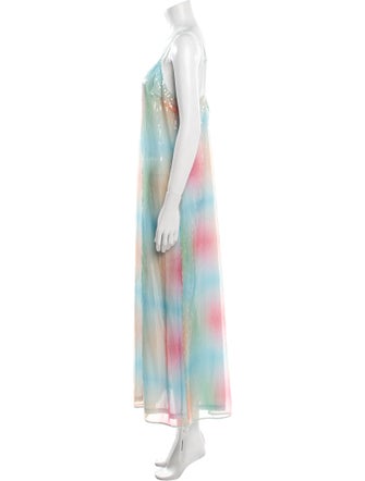 Staud Tie-Dye Print Long Dress