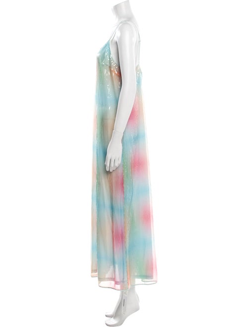 Staud Tie-Dye Print Long Dress