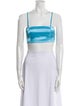Staud Square Neckline Sleeveless Crop Top
