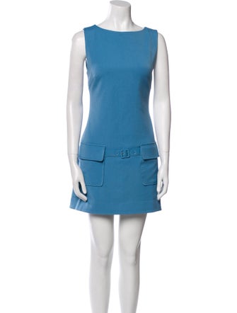 Staud Bateau Neckline Mini Dress