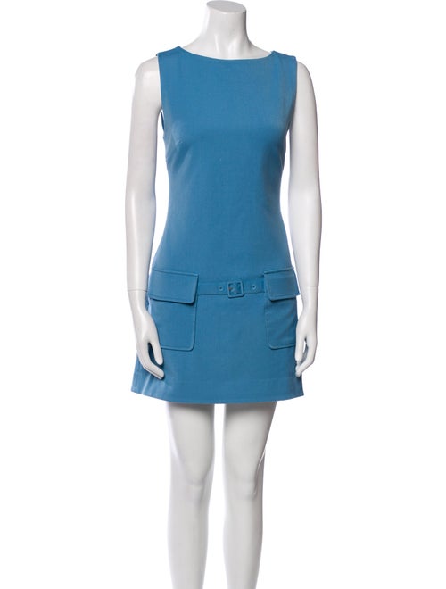 Staud Bateau Neckline Mini Dress