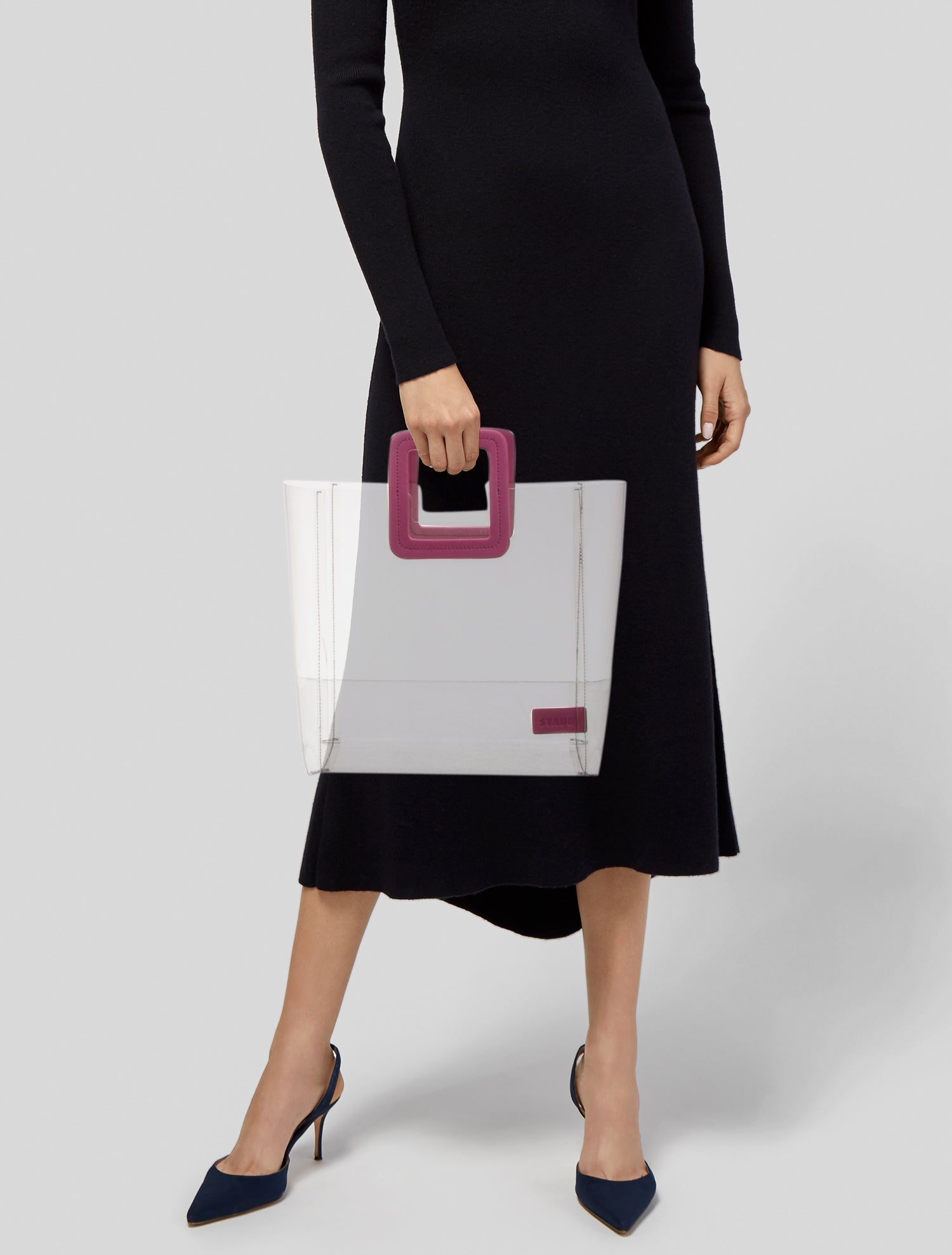 Staud PVC Top Handle Bag