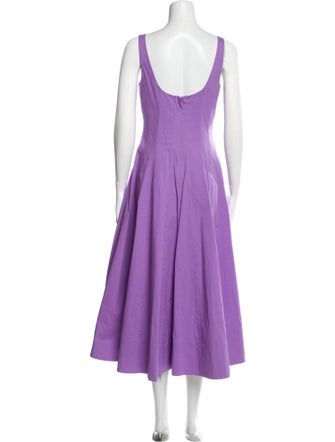 Staud Square Neckline Long Dress