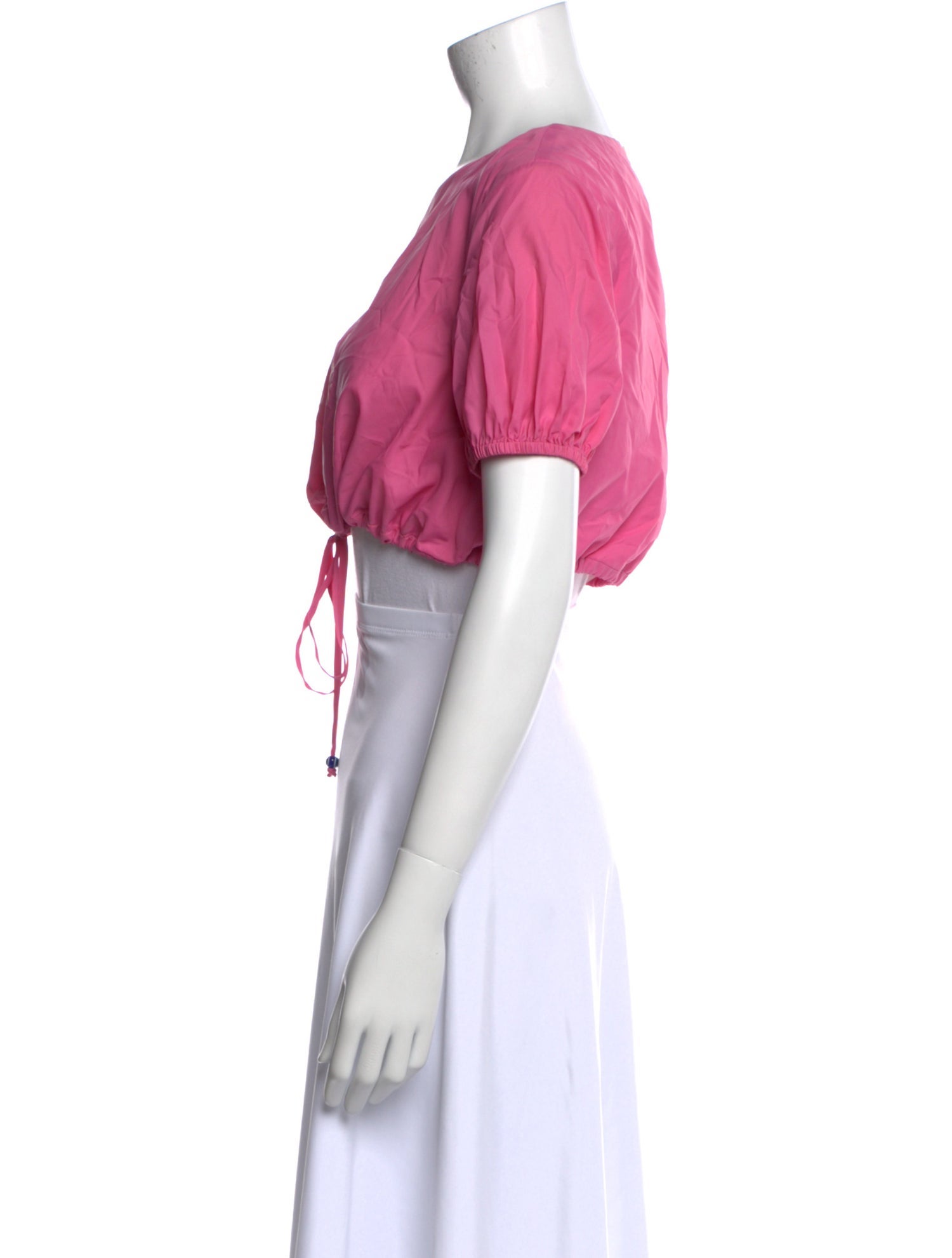 Staud Nylon Scoop Neck Crop Top