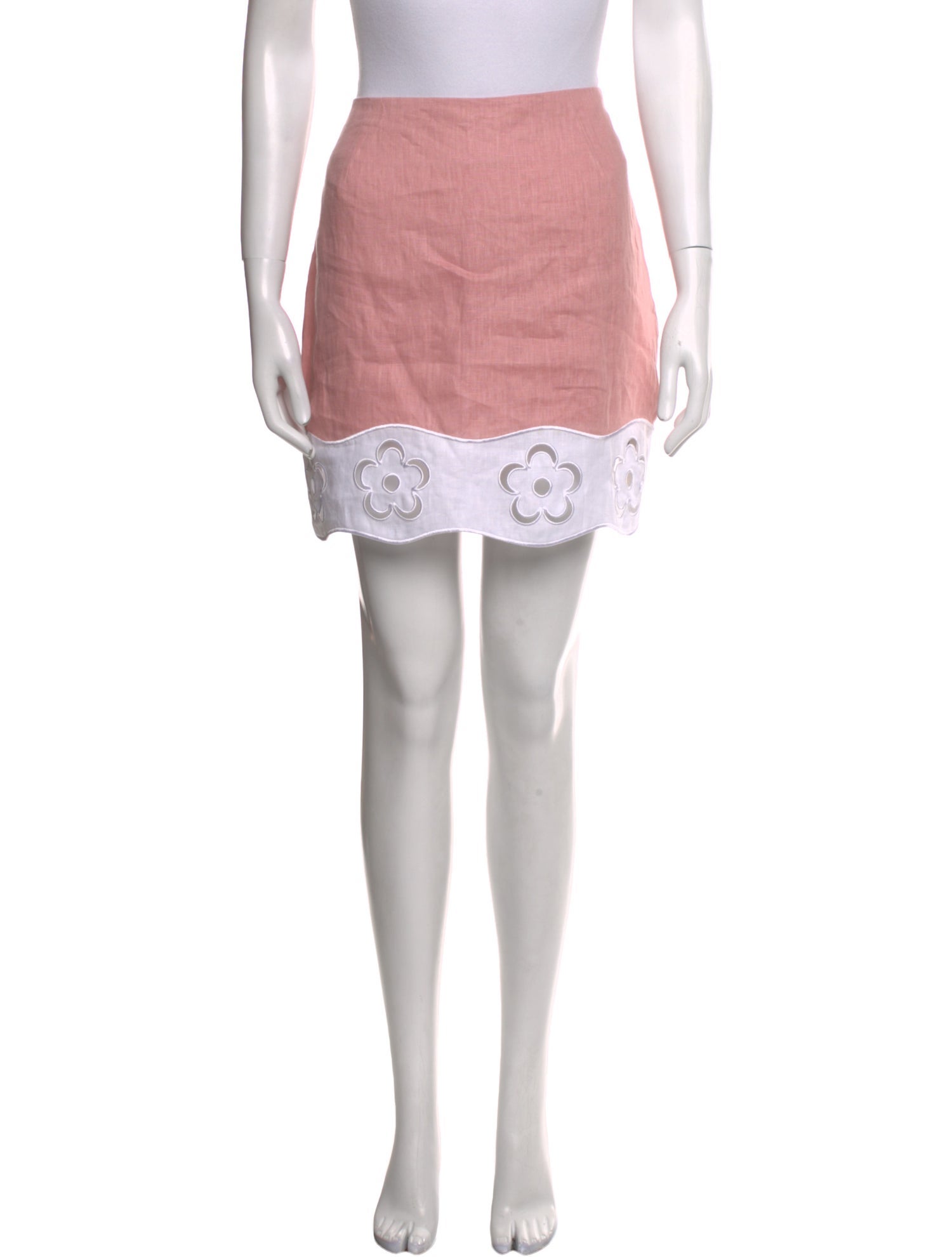 Staud Linen Mini Skirt