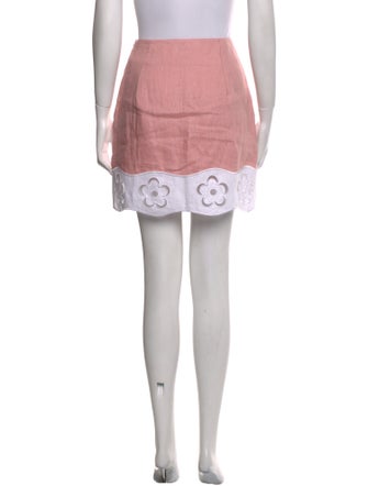 Staud Linen Mini Skirt