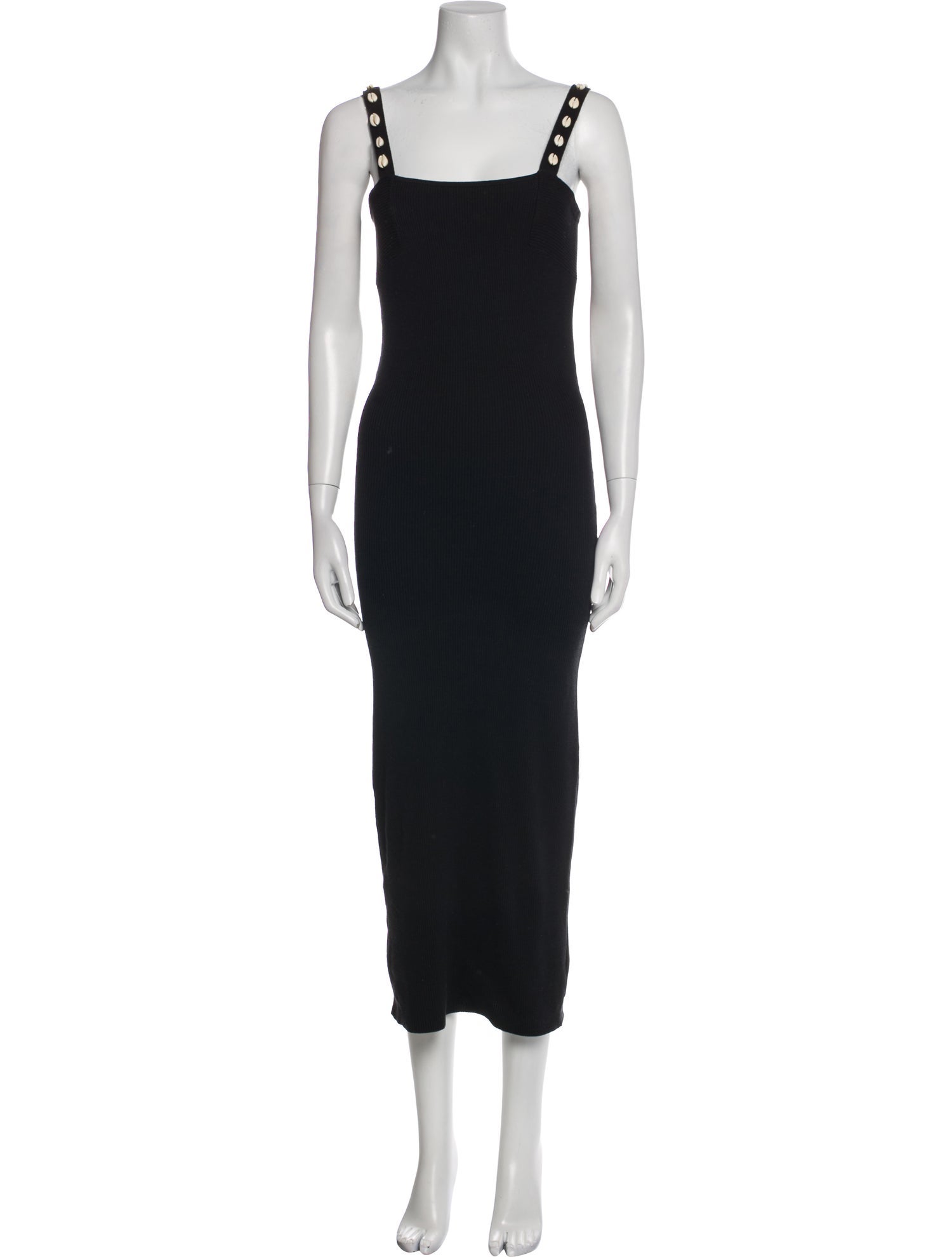 Staud Square Neckline Midi Length Dress