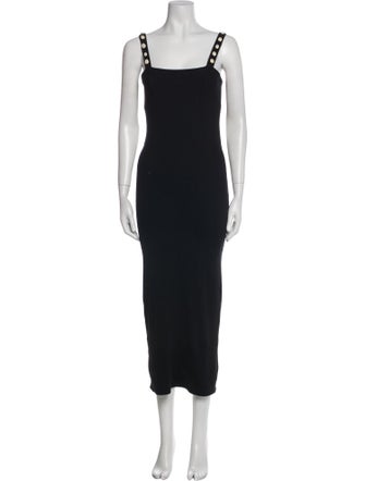 Staud Square Neckline Midi Length Dress