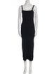 Staud Square Neckline Midi Length Dress