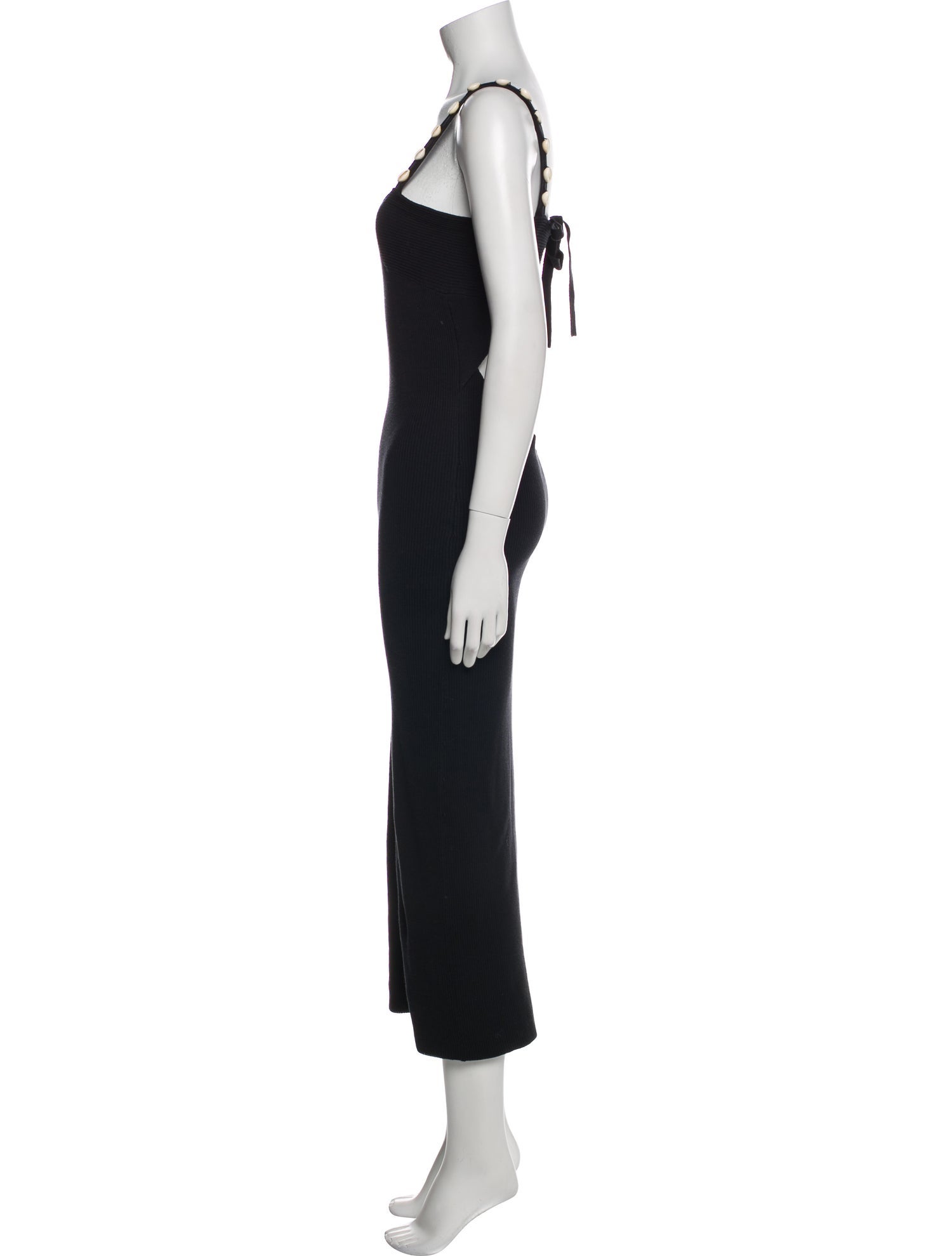 Staud Square Neckline Midi Length Dress