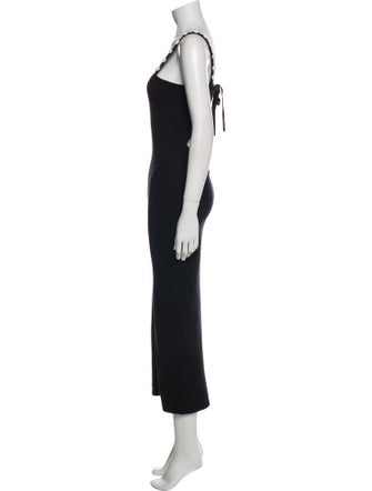 Staud Square Neckline Midi Length Dress