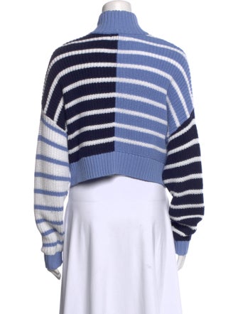 Staud Striped Mock Neck Sweater