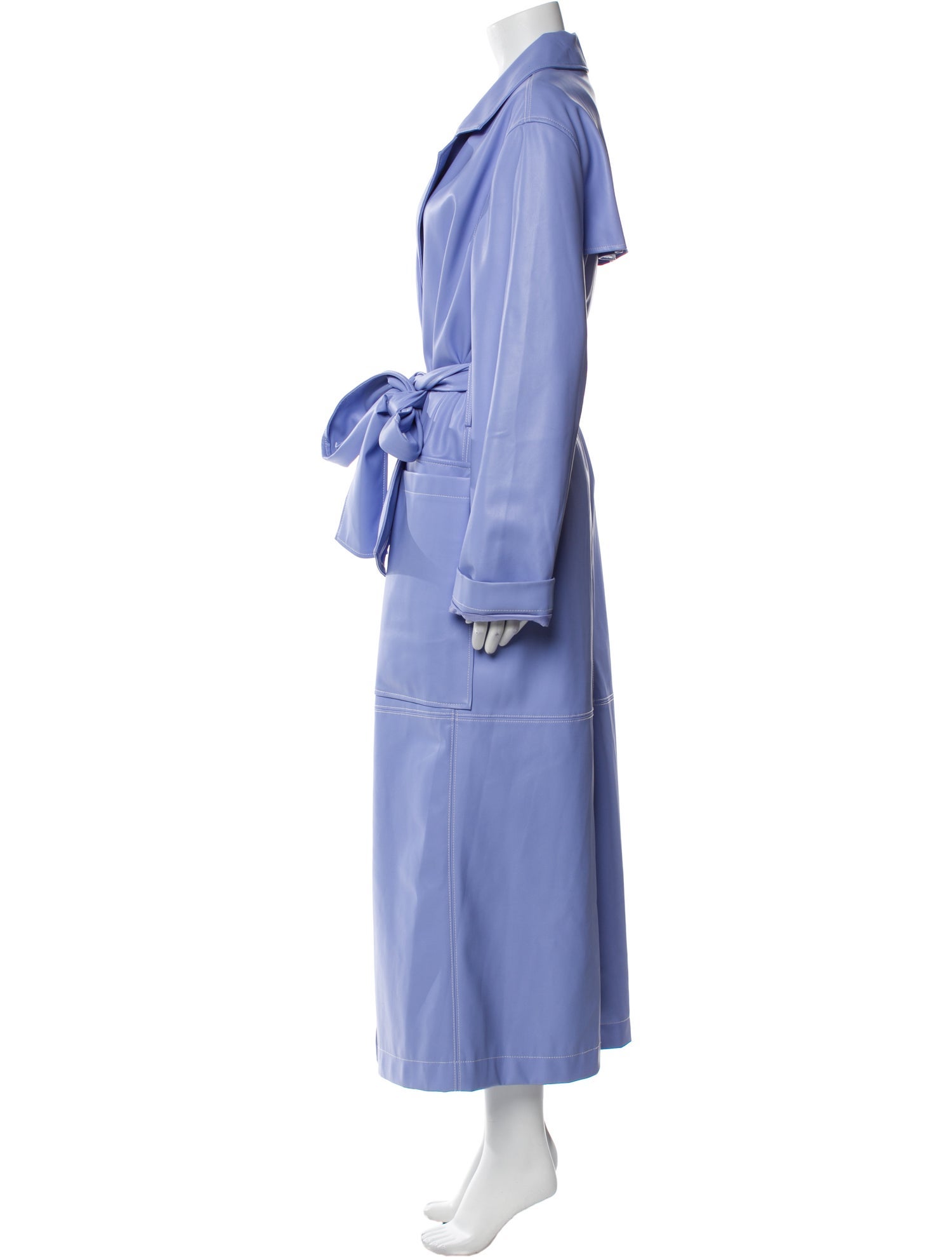 Staud Faux Leather Trench Coat