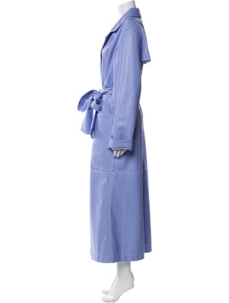 Staud Faux Leather Trench Coat