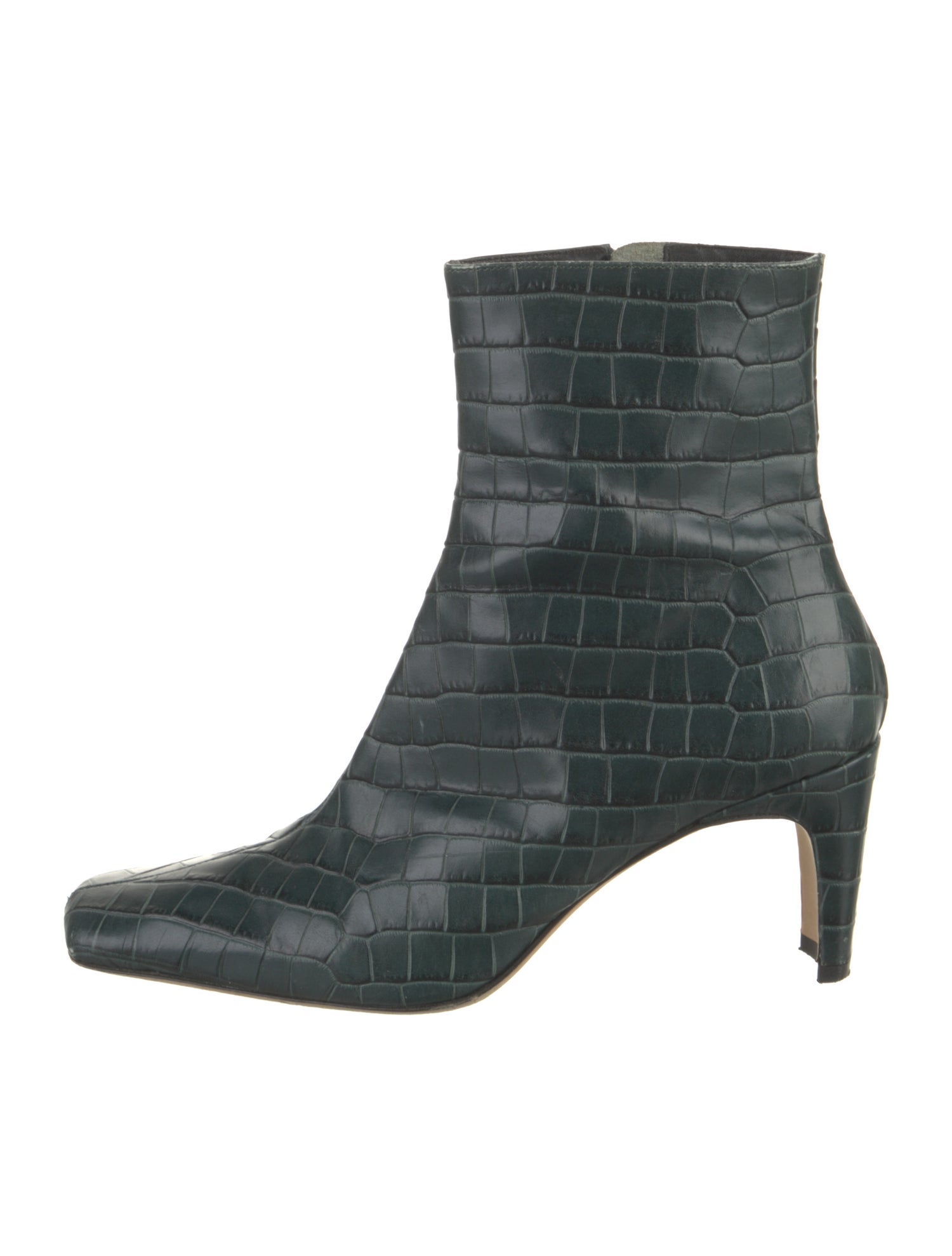Staud Leather Animal Print Boots