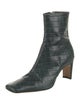 Staud Leather Animal Print Boots