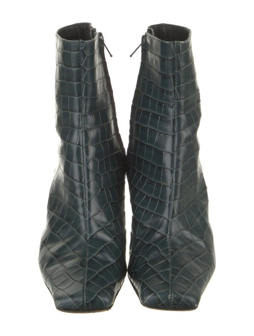Staud Leather Animal Print Boots