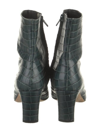 Staud Leather Animal Print Boots
