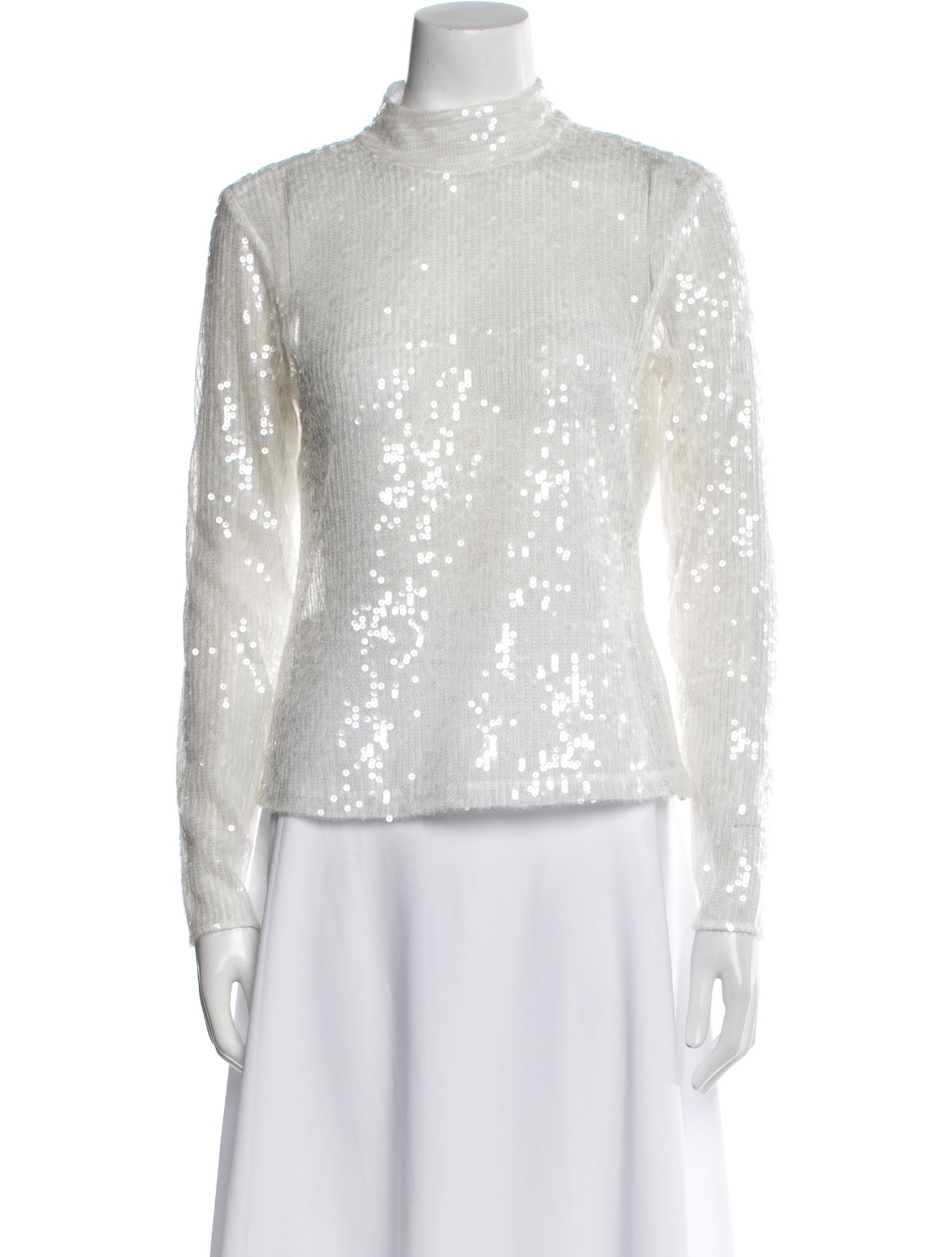 Staud Mock Neck Long Sleeve Top