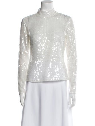 Staud Mock Neck Long Sleeve Top