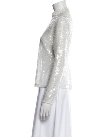 Staud Mock Neck Long Sleeve Top