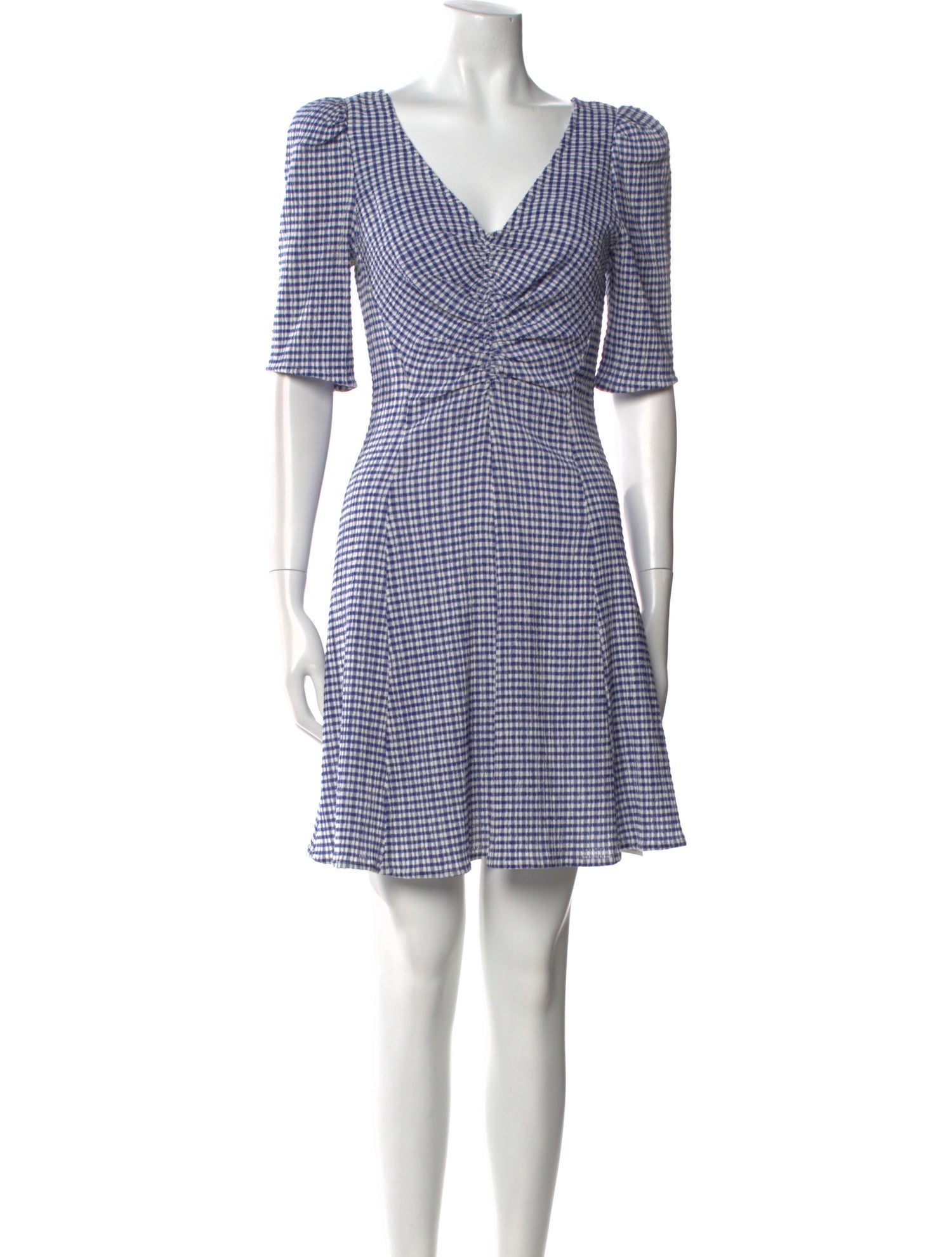 Staud Plaid Print Mini Dress