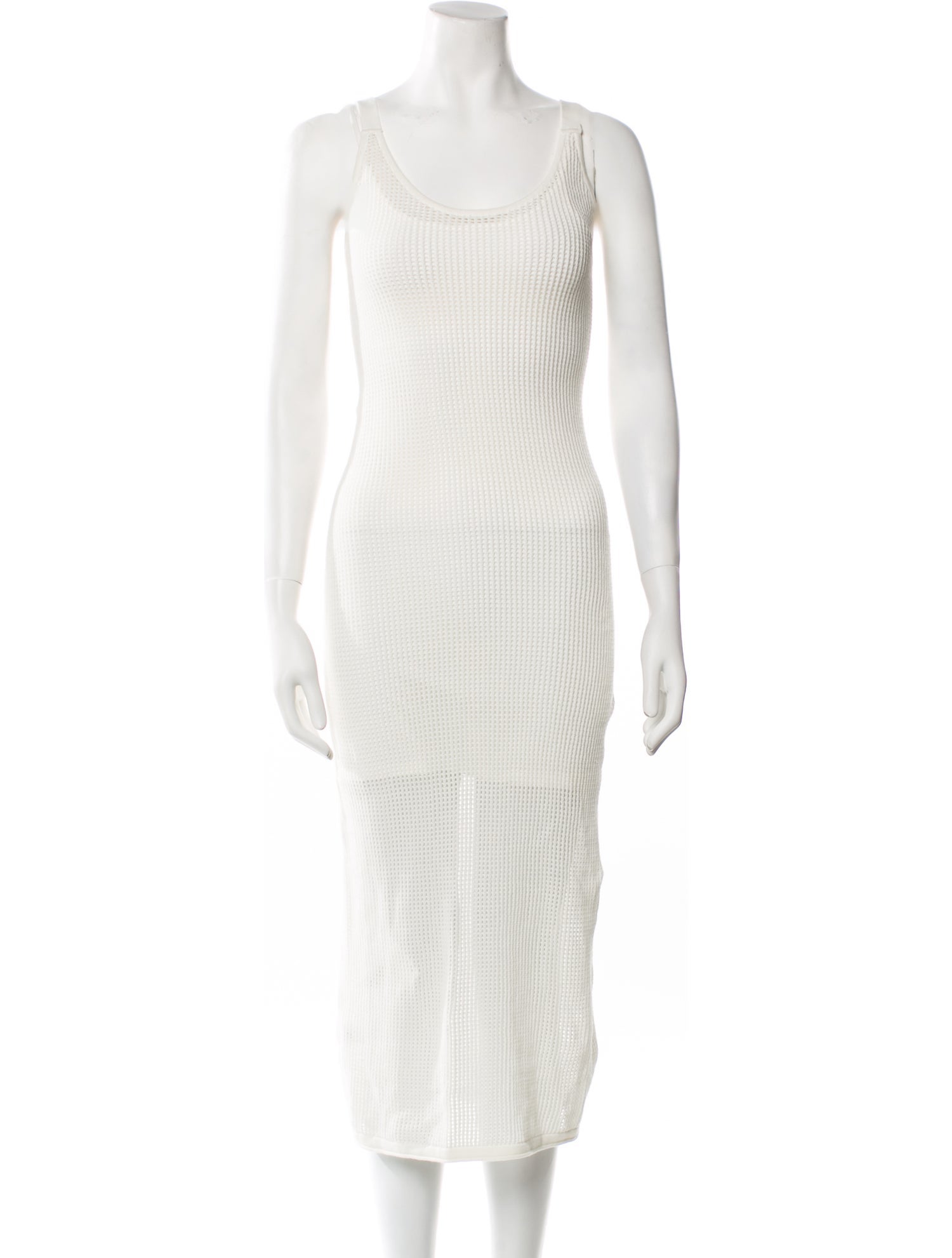 Staud Scoop Neck Midi Length Dress