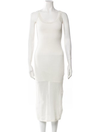 Staud Scoop Neck Midi Length Dress