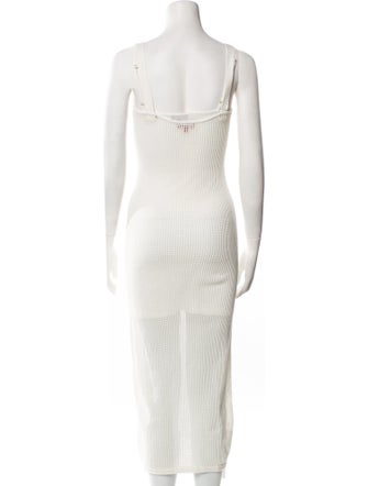 Staud Scoop Neck Midi Length Dress