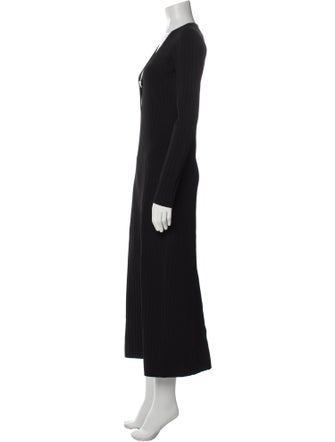 Staud V-Neck Long Dress