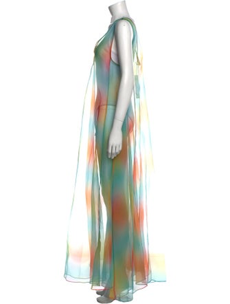 Staud Printed Long Dress
