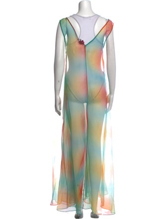 Staud Printed Long Dress