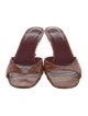 Staud Embossed Leather Slides