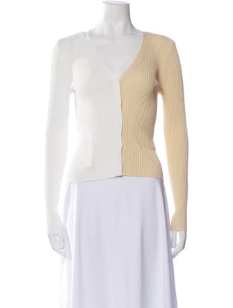 Staud V-Neck Long Sleeve Crop Top