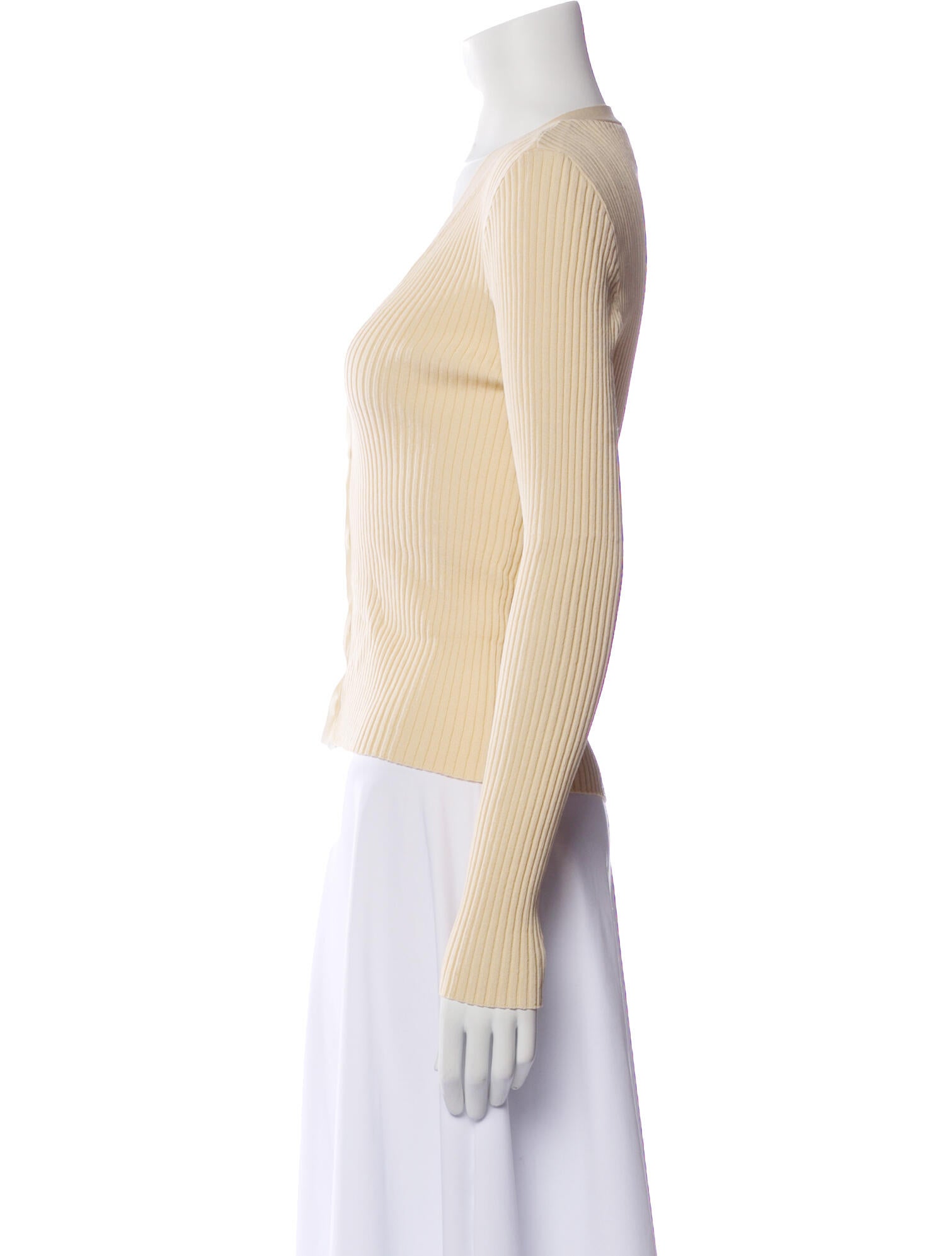 Staud V-Neck Long Sleeve Crop Top