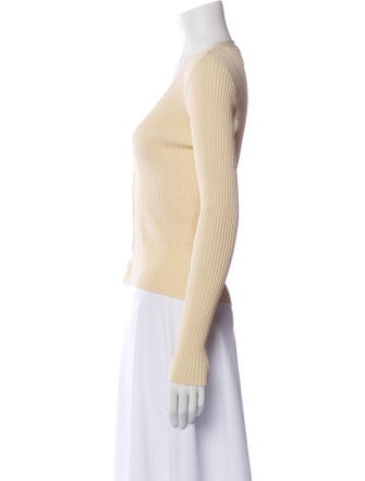 Staud V-Neck Long Sleeve Crop Top