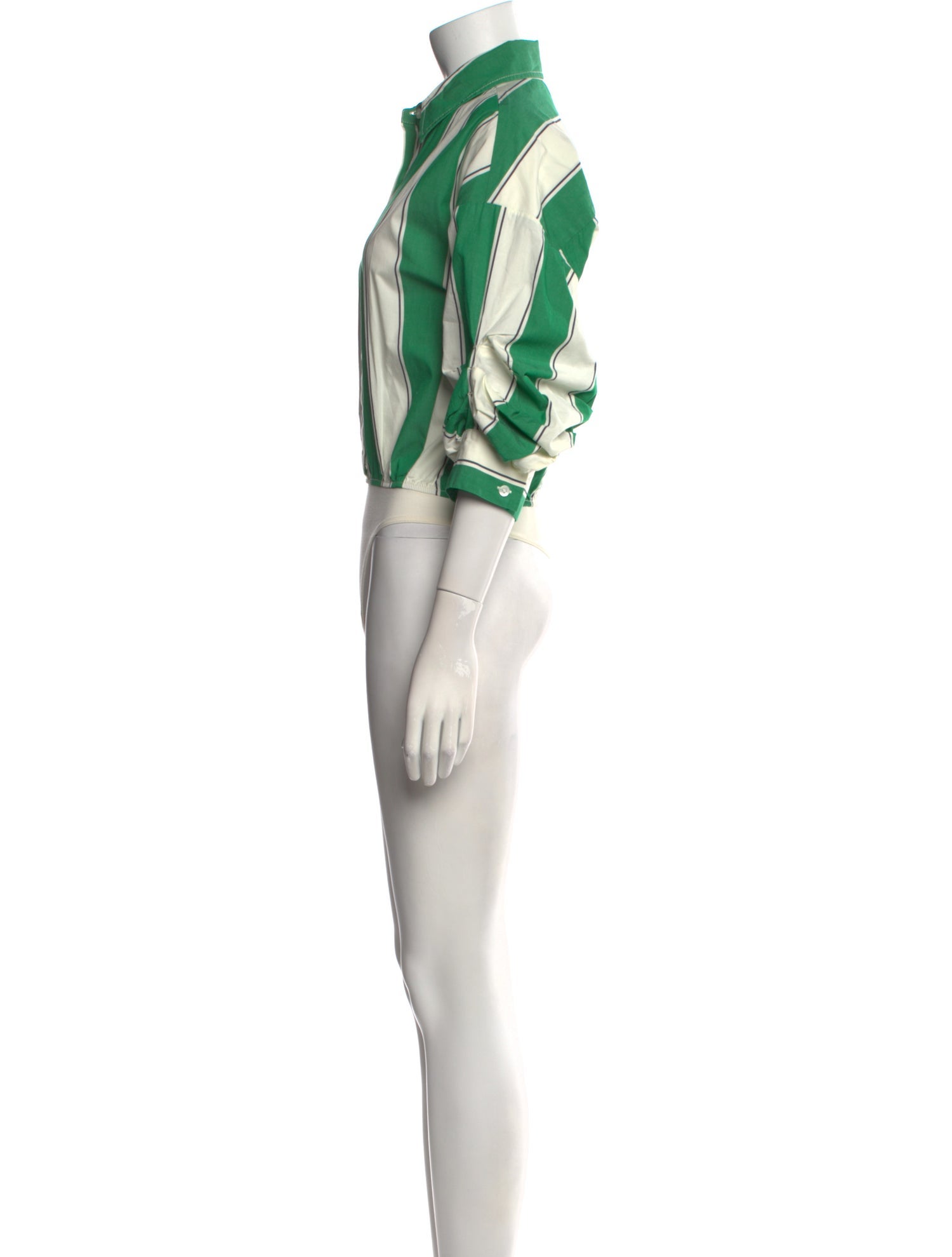 Staud Striped Mock Neck Bodysuit