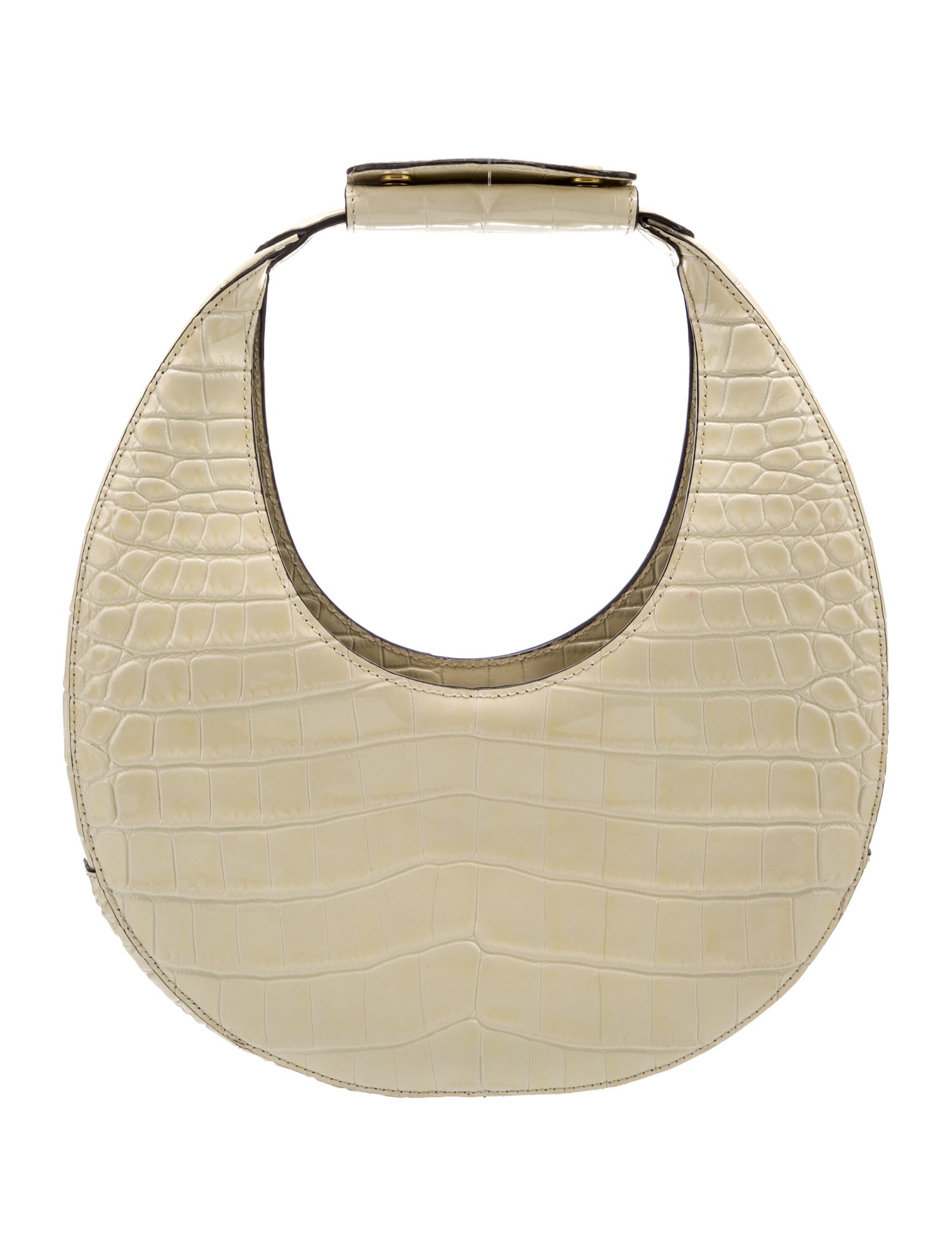 Staud Embossed Leather Top Handle Bag