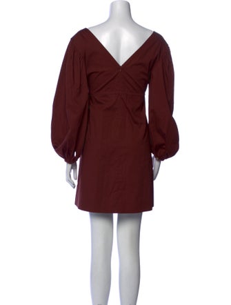 Staud V-Neck Mini Dress