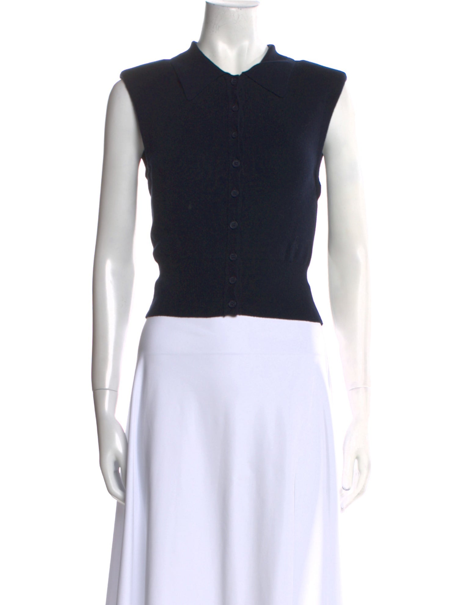 Staud Crew Neck Sleeveless Crop Top