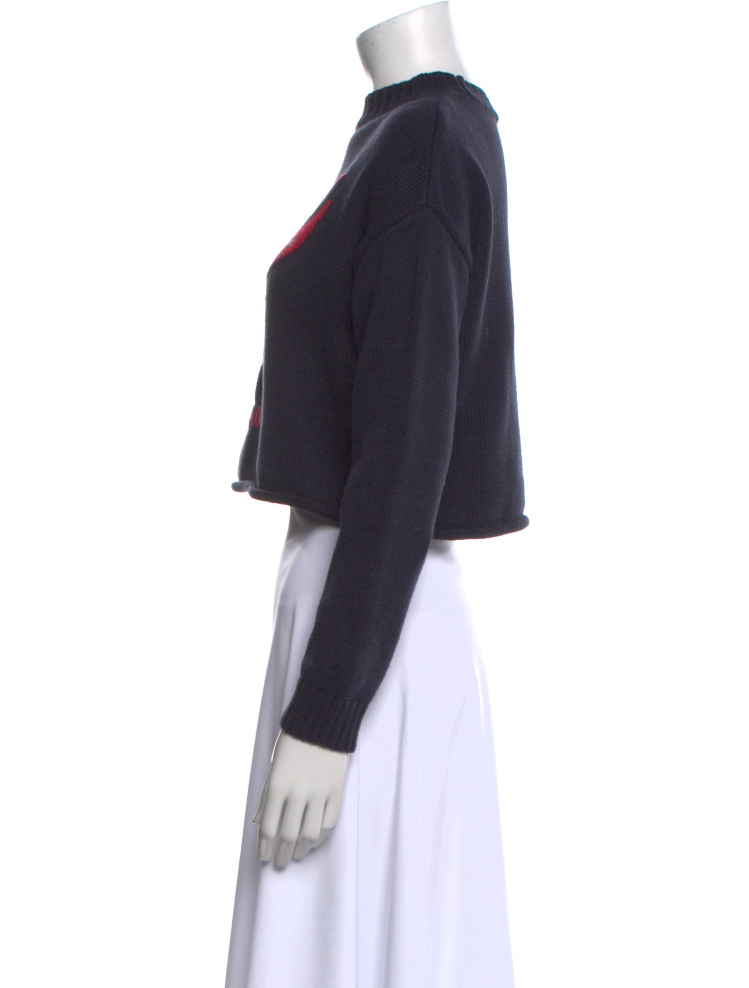 Staud Graphic Print Mock Neck Sweater