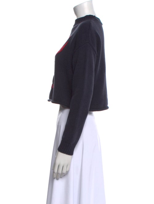 Staud Graphic Print Mock Neck Sweater