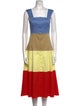 Staud Colorblock Pattern Long Dress